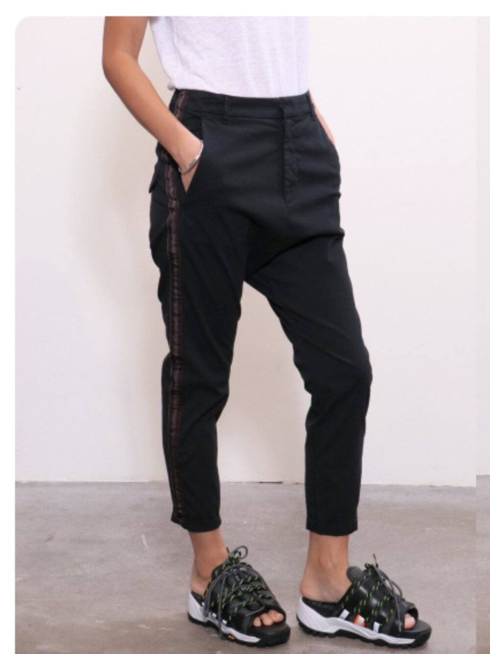 Nili Lotan Paris Pants With Side Tape Size 8